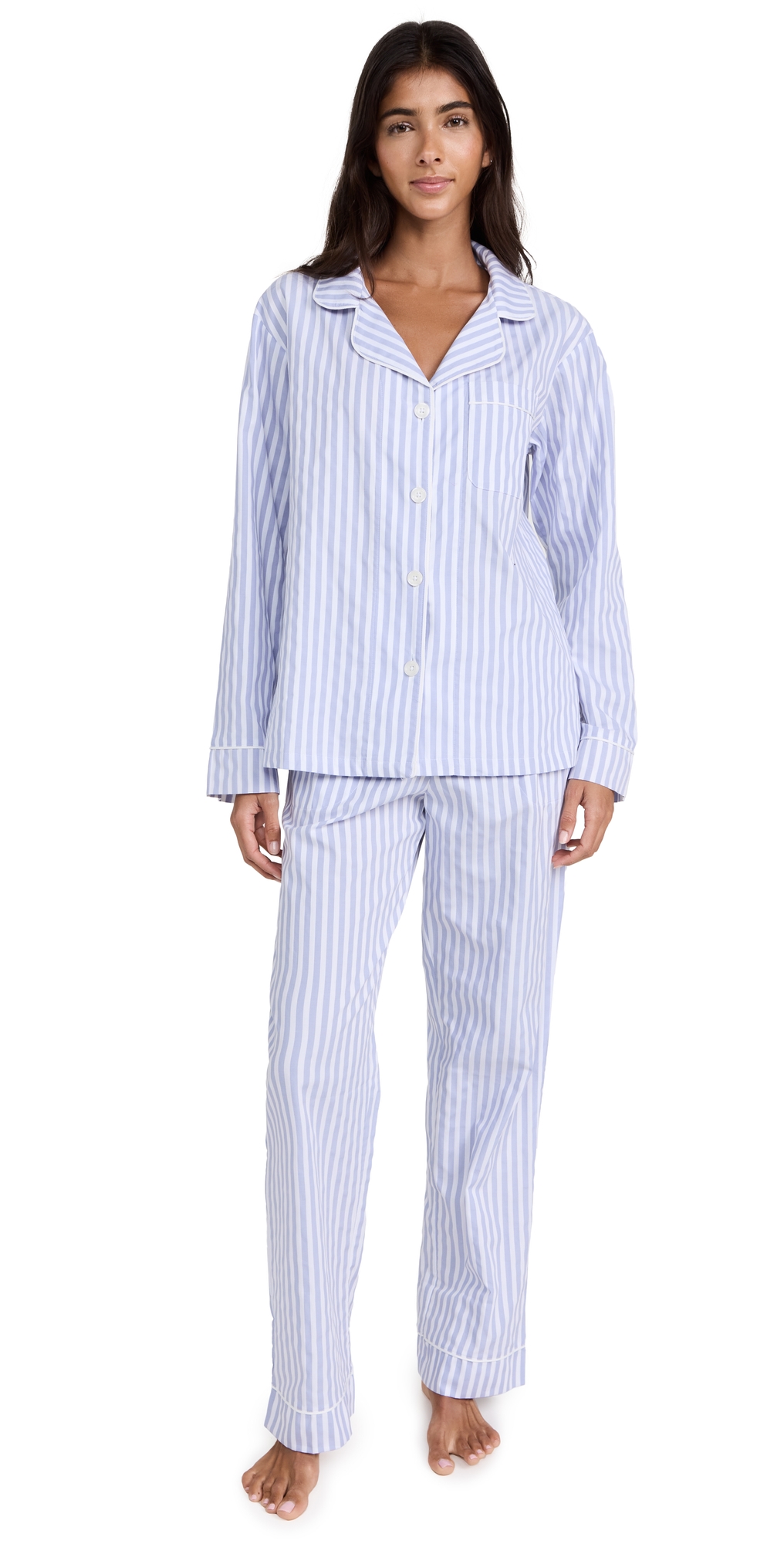 Classic Stripe Pajama Set Blue
