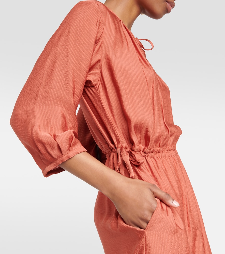 Eve pleated jersey midi dress