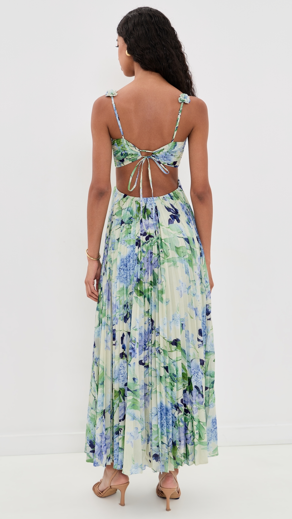 Emese Dress Green Blue Floral