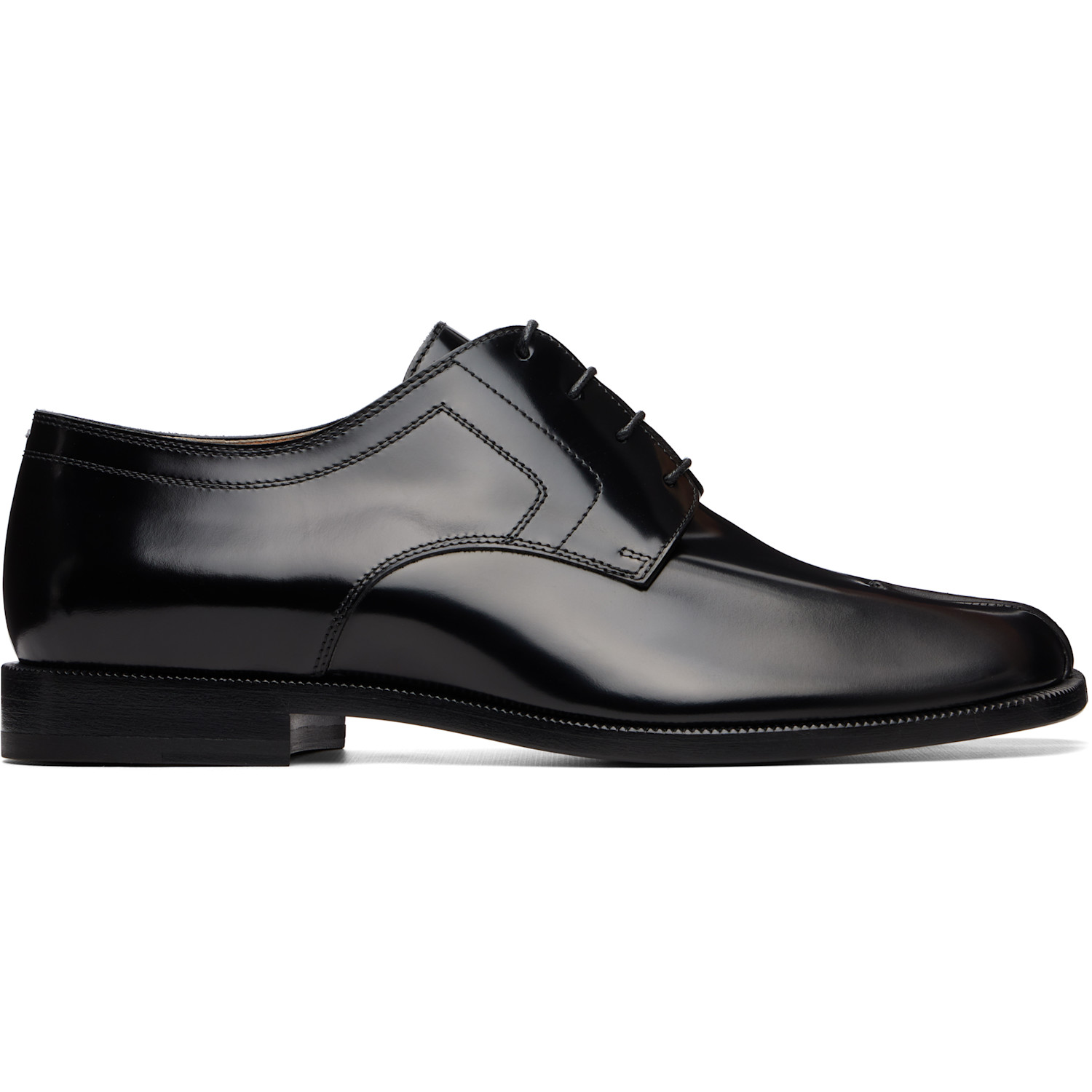 Black Tabi Lace-Up Derbys