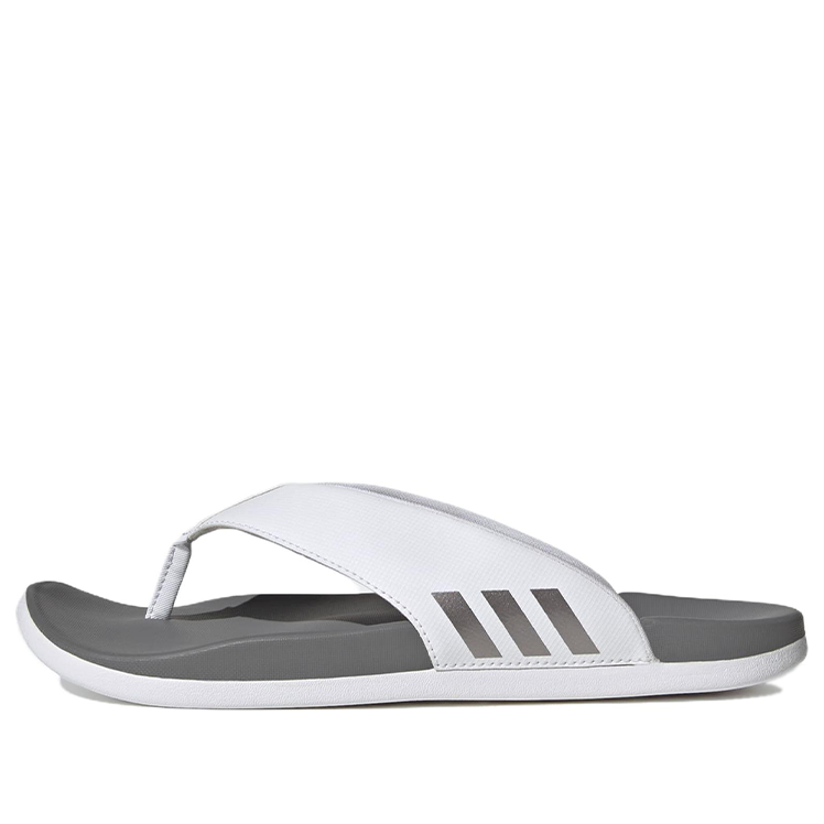 (WMNS) Adilette Comfort Flip Flop 'White Grey'