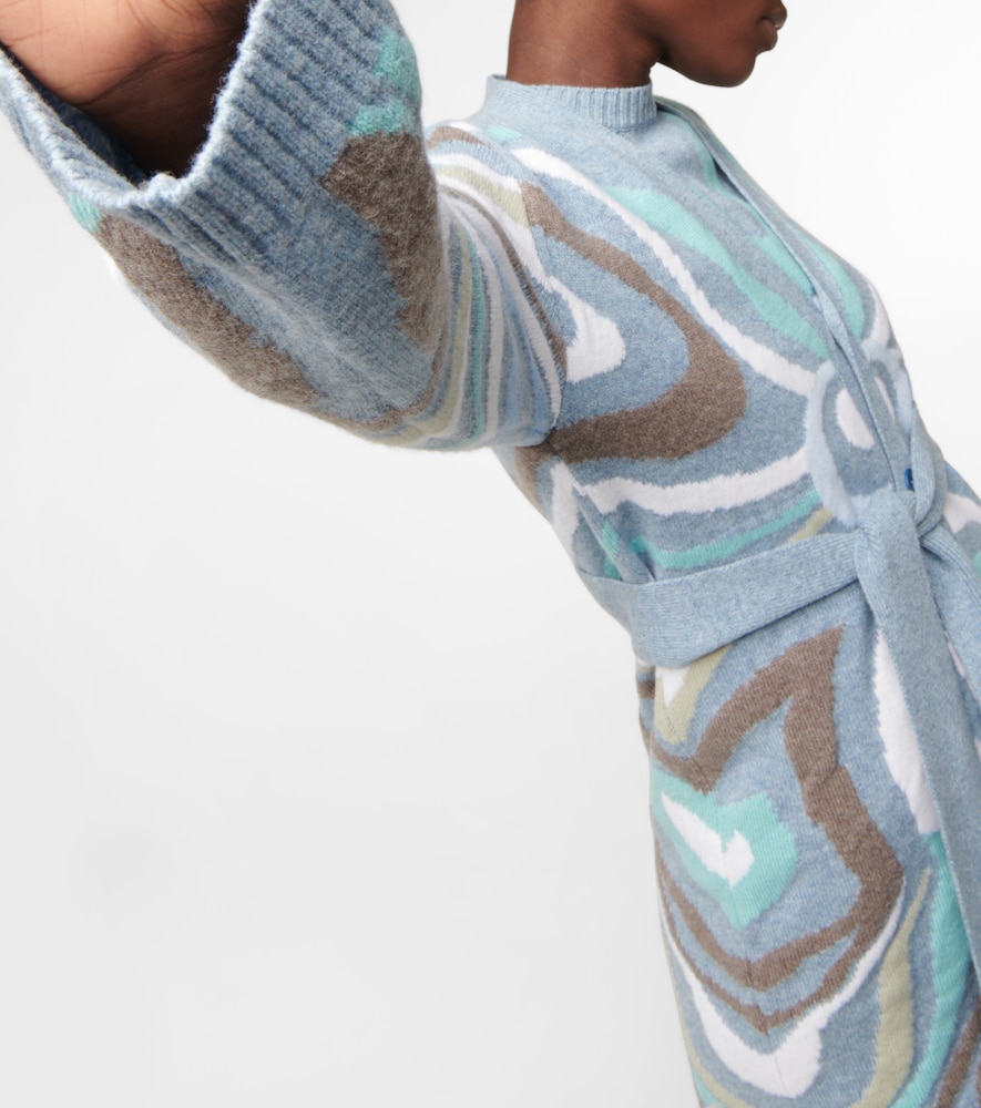 X Fusalp intarsia wool cardigan