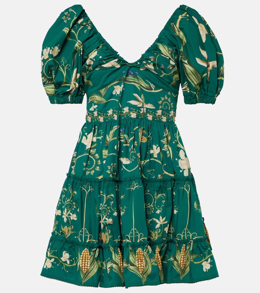 Manzanilla Esmeralda cotton minidress