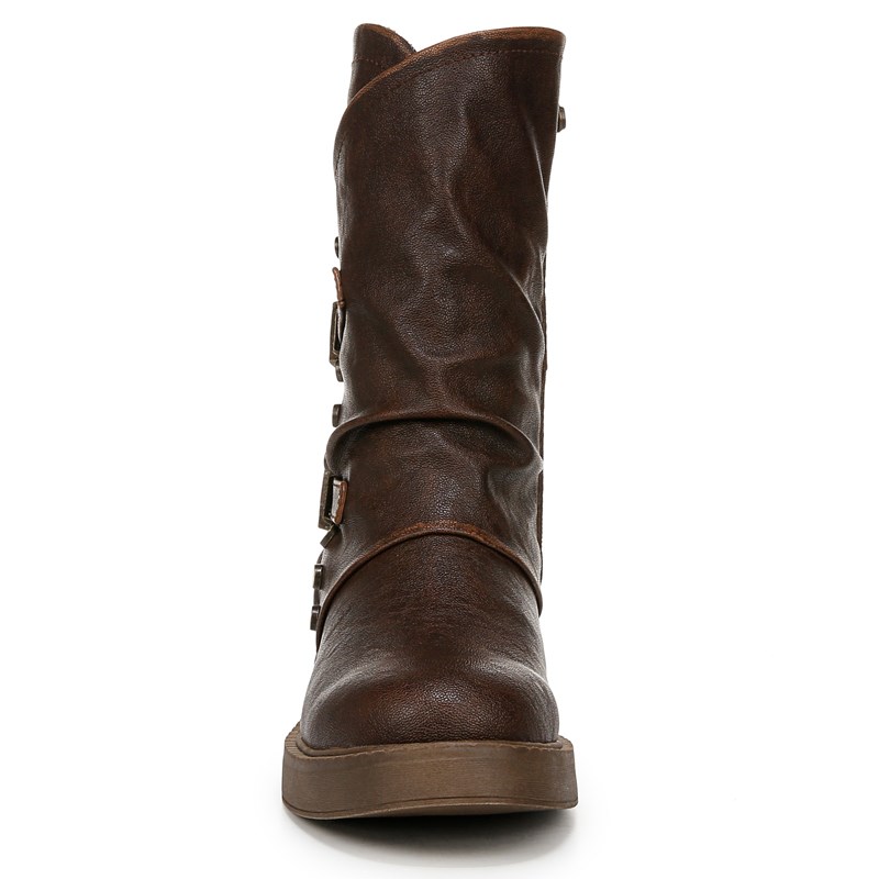 Women's Venice Cuff Moto Boots (Brown)