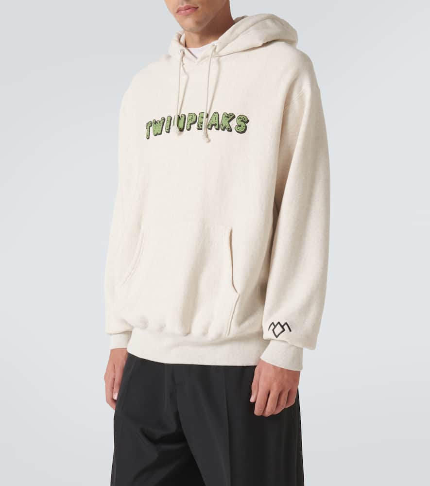 Printed cotton hoodie