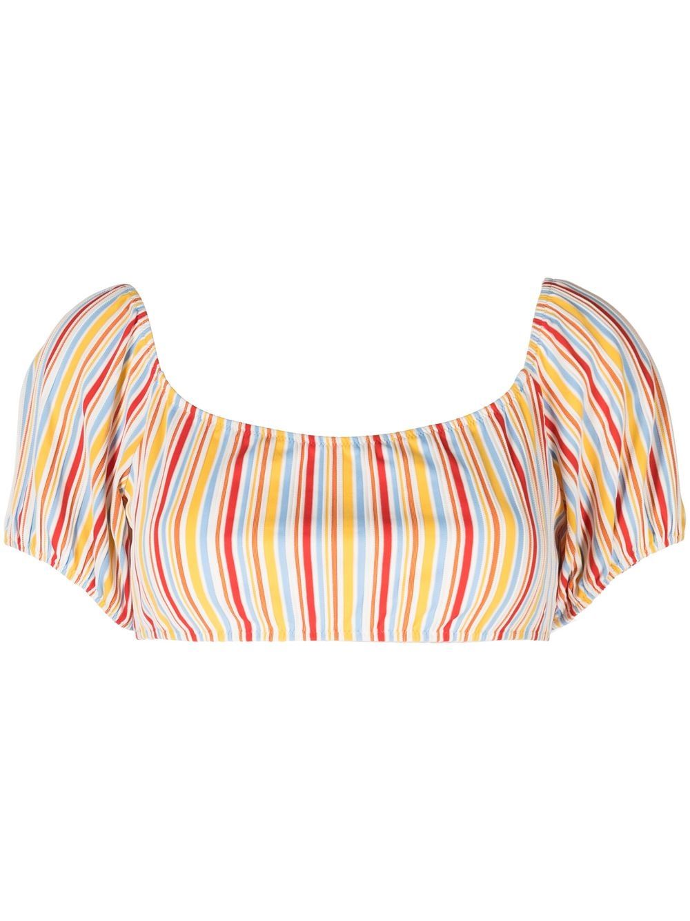 Mokati stripe-print bra - Multicolour