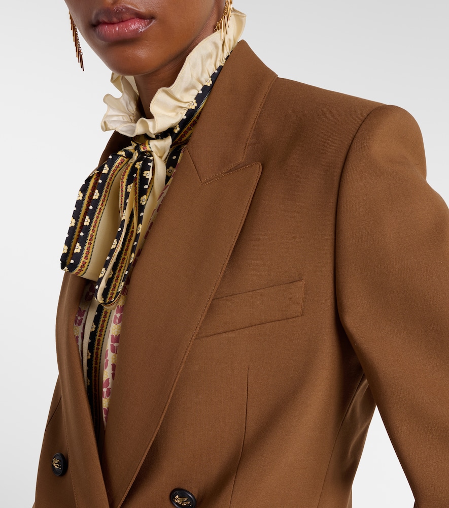Double-breasted wool blazer