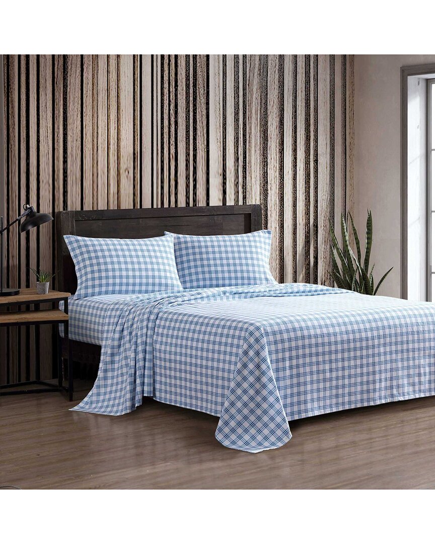 200 Thread Count Arrowhead Tartan Printed Cotton Flannel Sheet Set