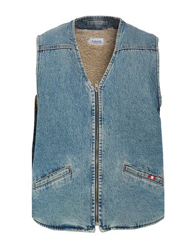 Man Denim outerwear Blue Size L Cotton