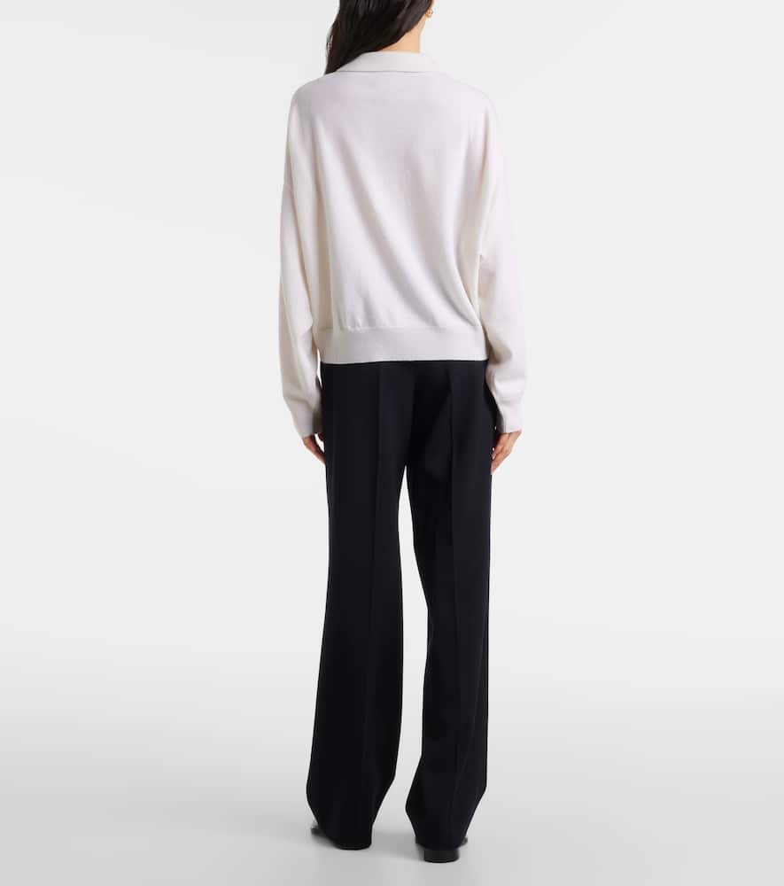 Wool and cashmere polo sweater