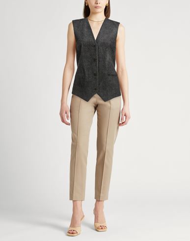 Chocolat Woman Tailored Vest Charcoal Size 2 Viscose