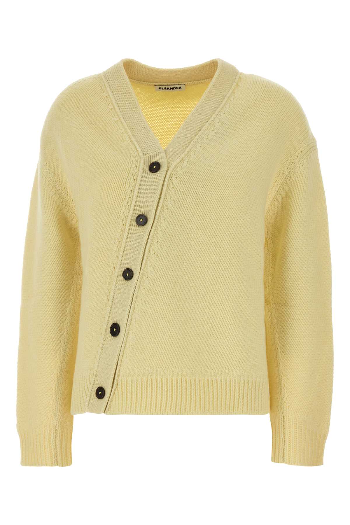 Wool Cashmere Cardigan — Yellow