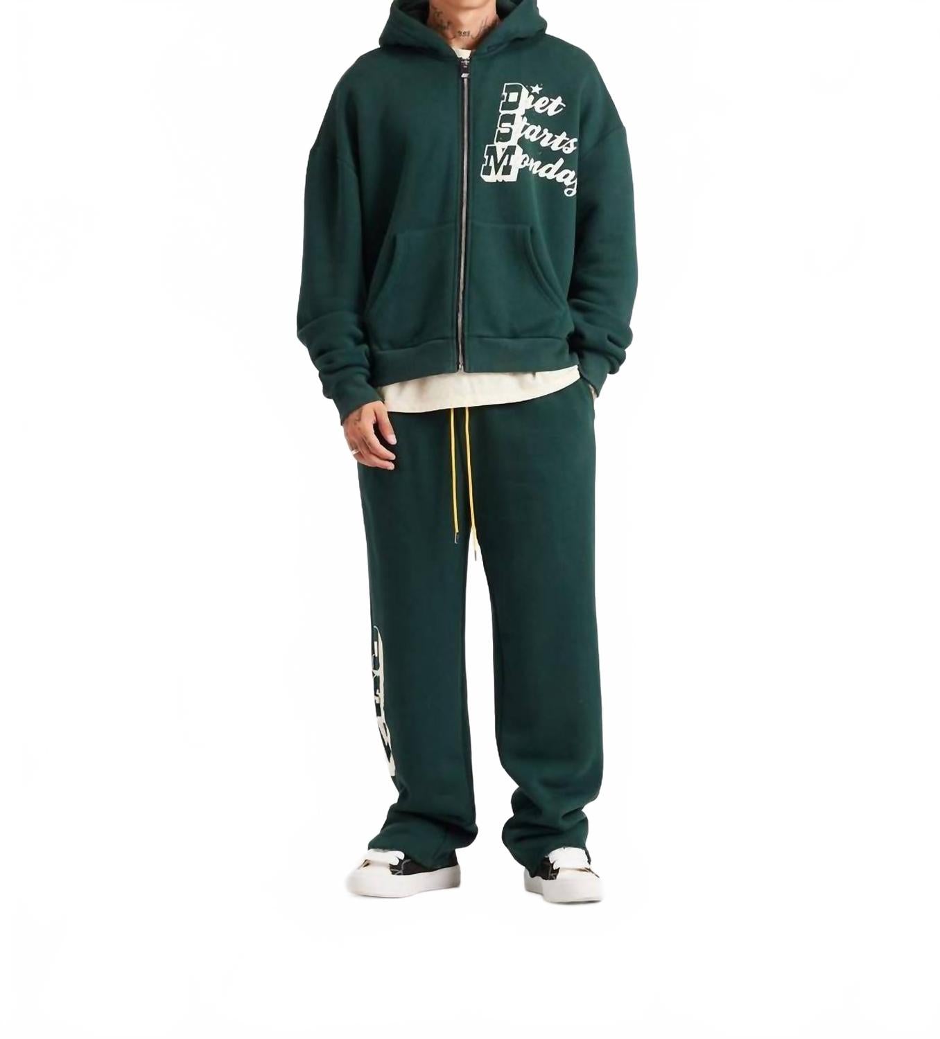 Men's Star Sweatpants In Pine Green