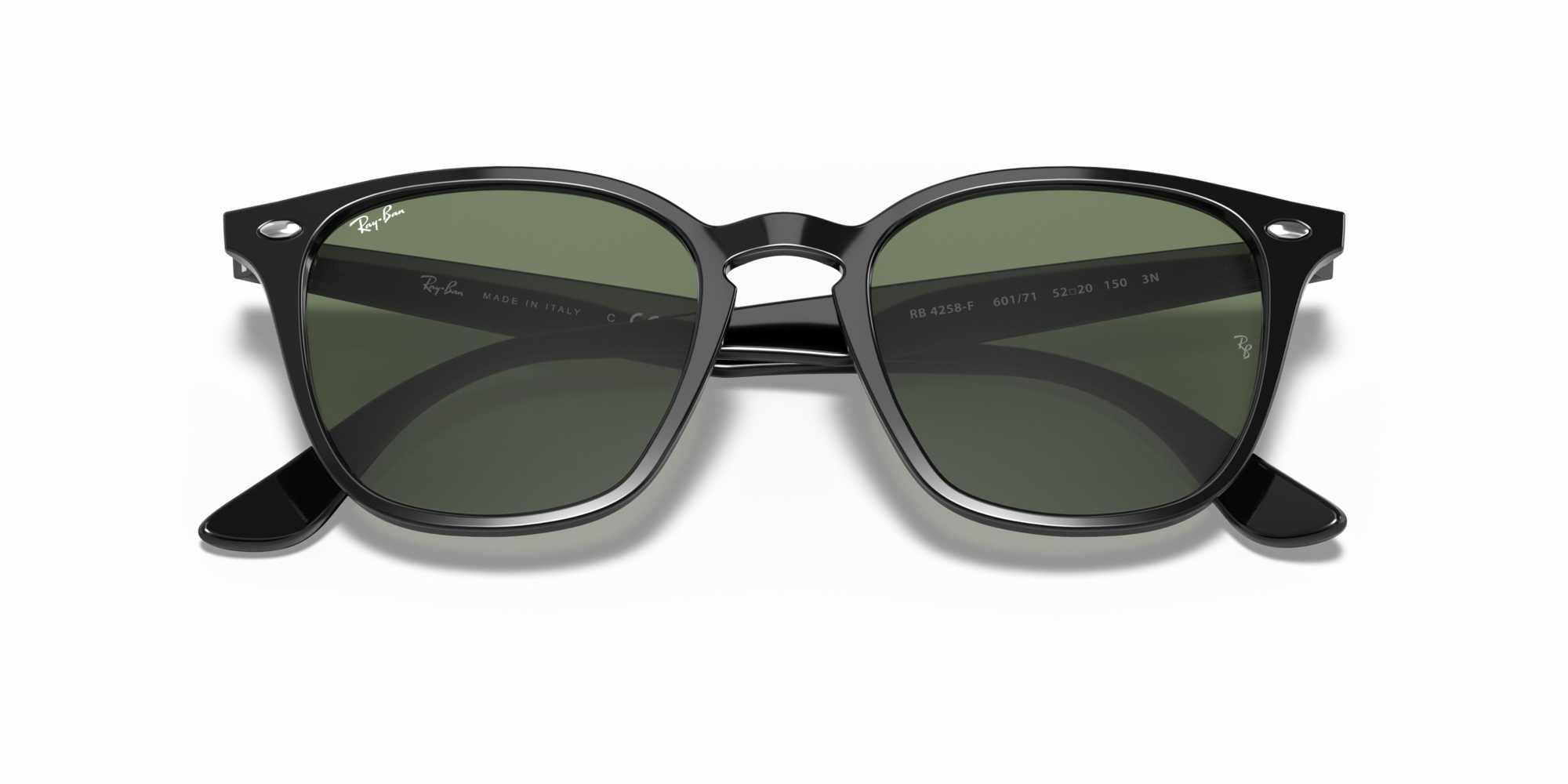 Ray - Ban Unisex Ray - Ban RB4258F 601/71 Sunglasses Acetate Black Green Squared Norma