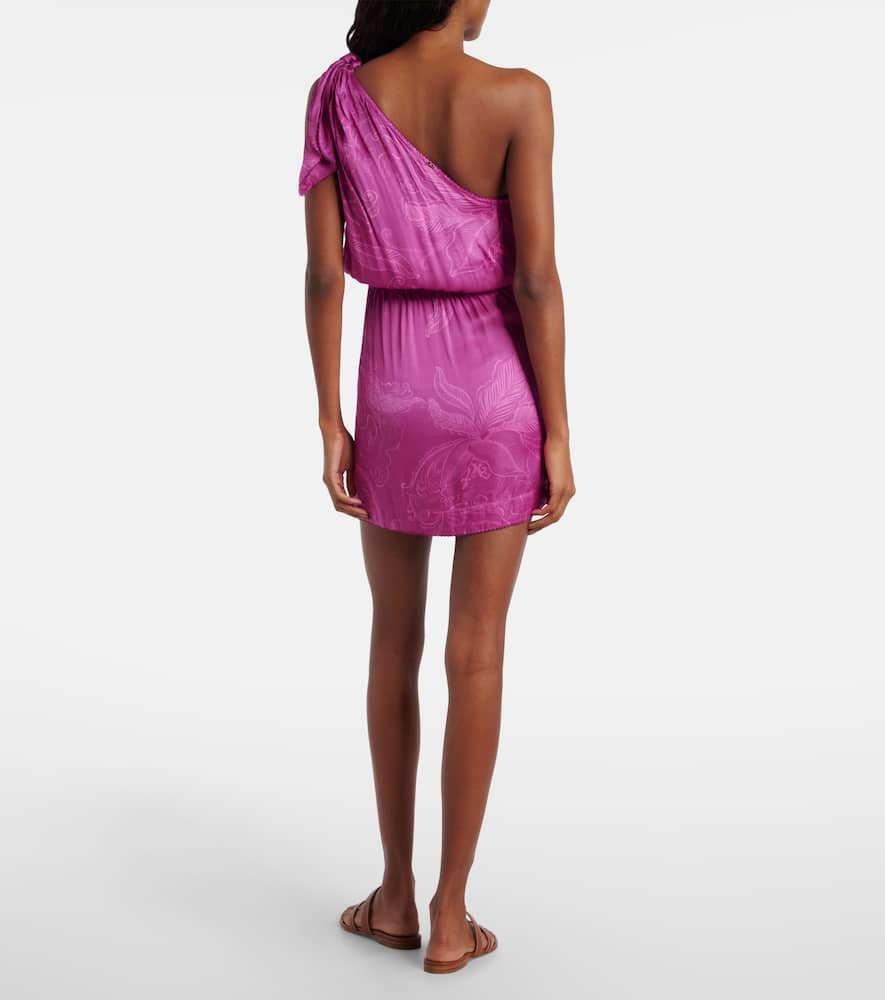 Celie satin jacquard minidress