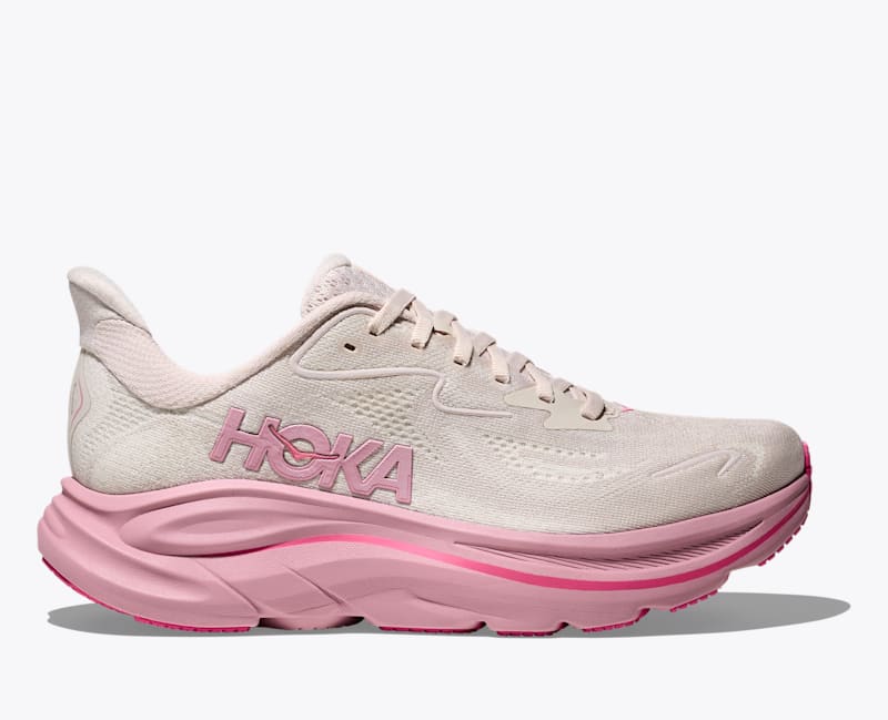 HOKA Women's Clifton 10 Shoes in Rose Cream/Dried Rose