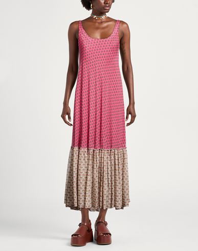 Malìparmi Woman Maxi dress Fuchsia Size 10 Cotton, Silk