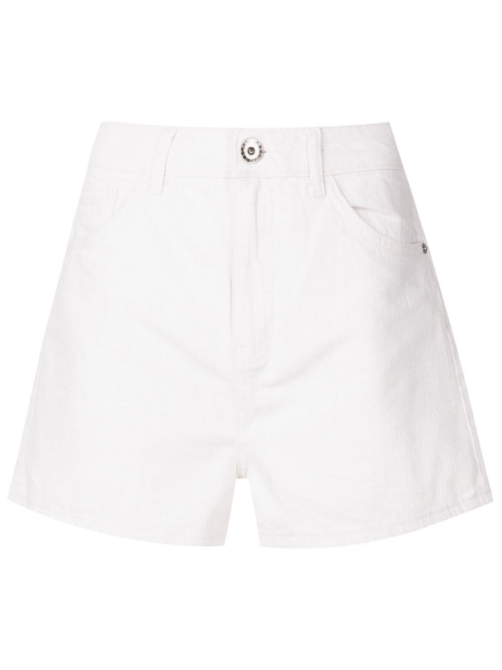 Logo-patch denim shorts - Neutrals