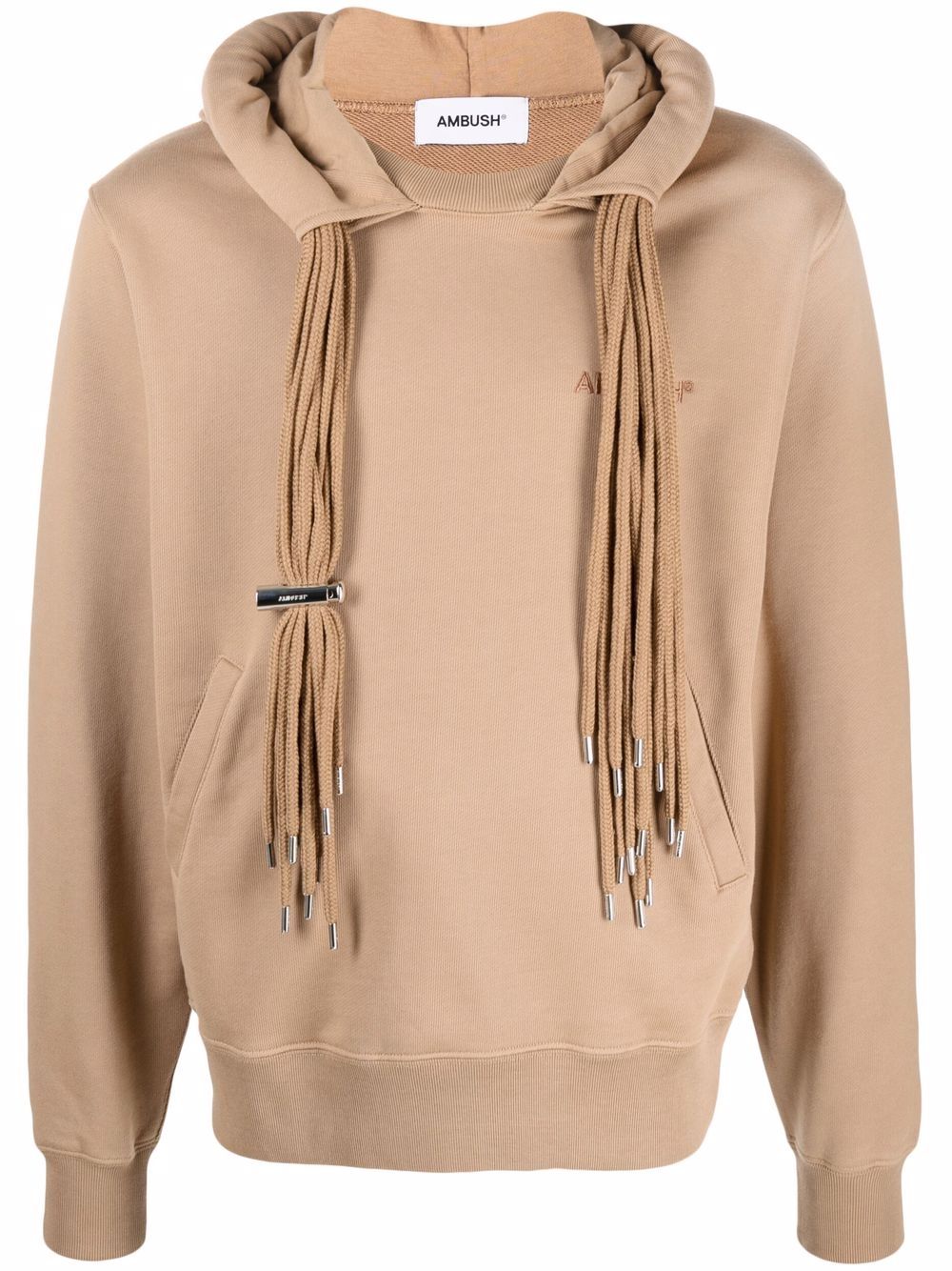 Multi-cord long-sleeve hoodie - Neutrals