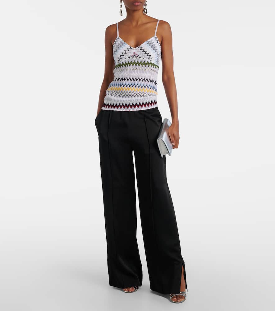 Chevron lamé tank top