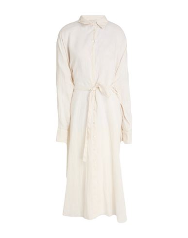 Woman Midi dress Beige Size 6 Linen