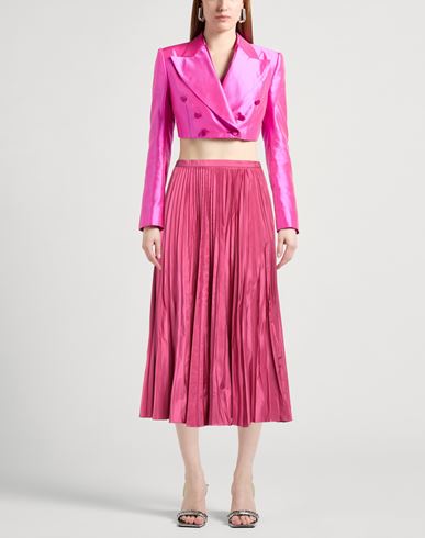 Dior Woman Midi skirt Magenta Size 4 Polyester, Silk