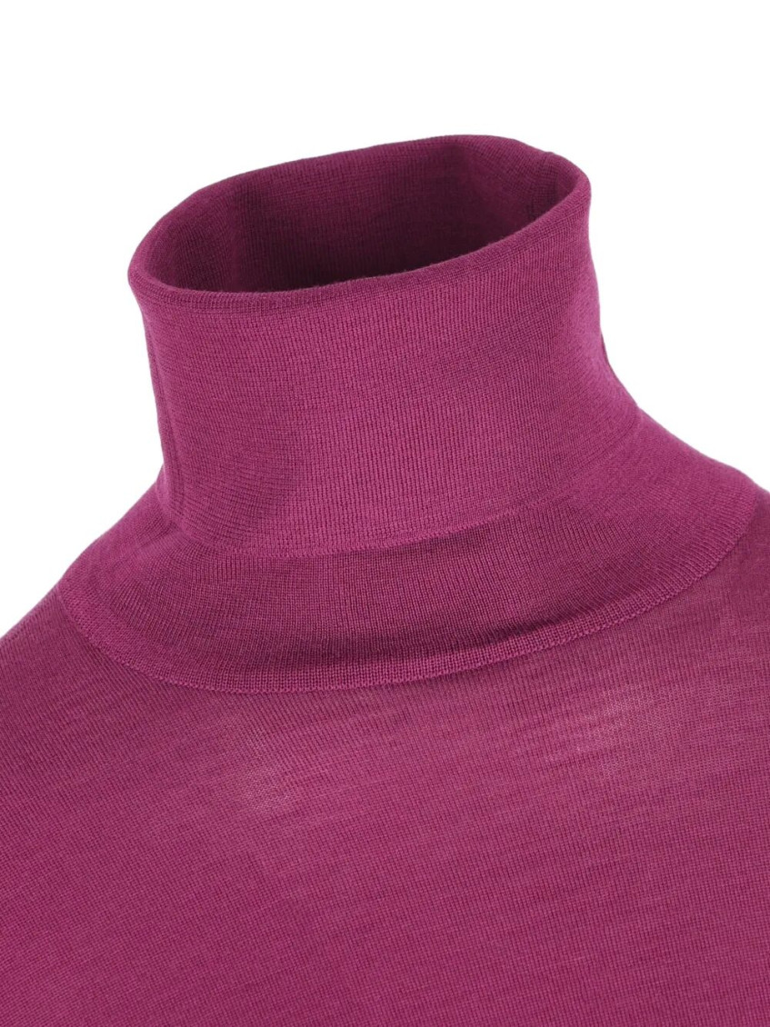 Magenta High-neck Sweater