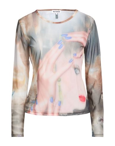 Woman Top Beige Size L Polyamide, Elastane