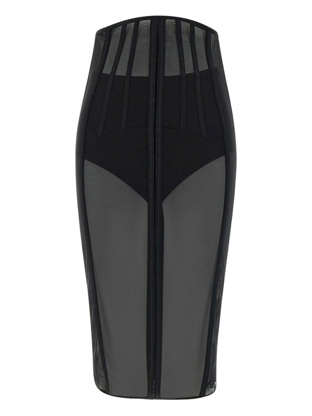 Elisabetta Franchi Events tulle midi skirt - Black
