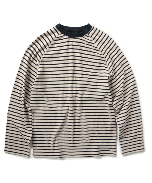 Striped Raglan Long Sleeve Tee