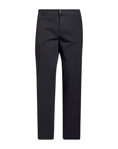 Man Pants Navy Size 42 Cotton, Elastane