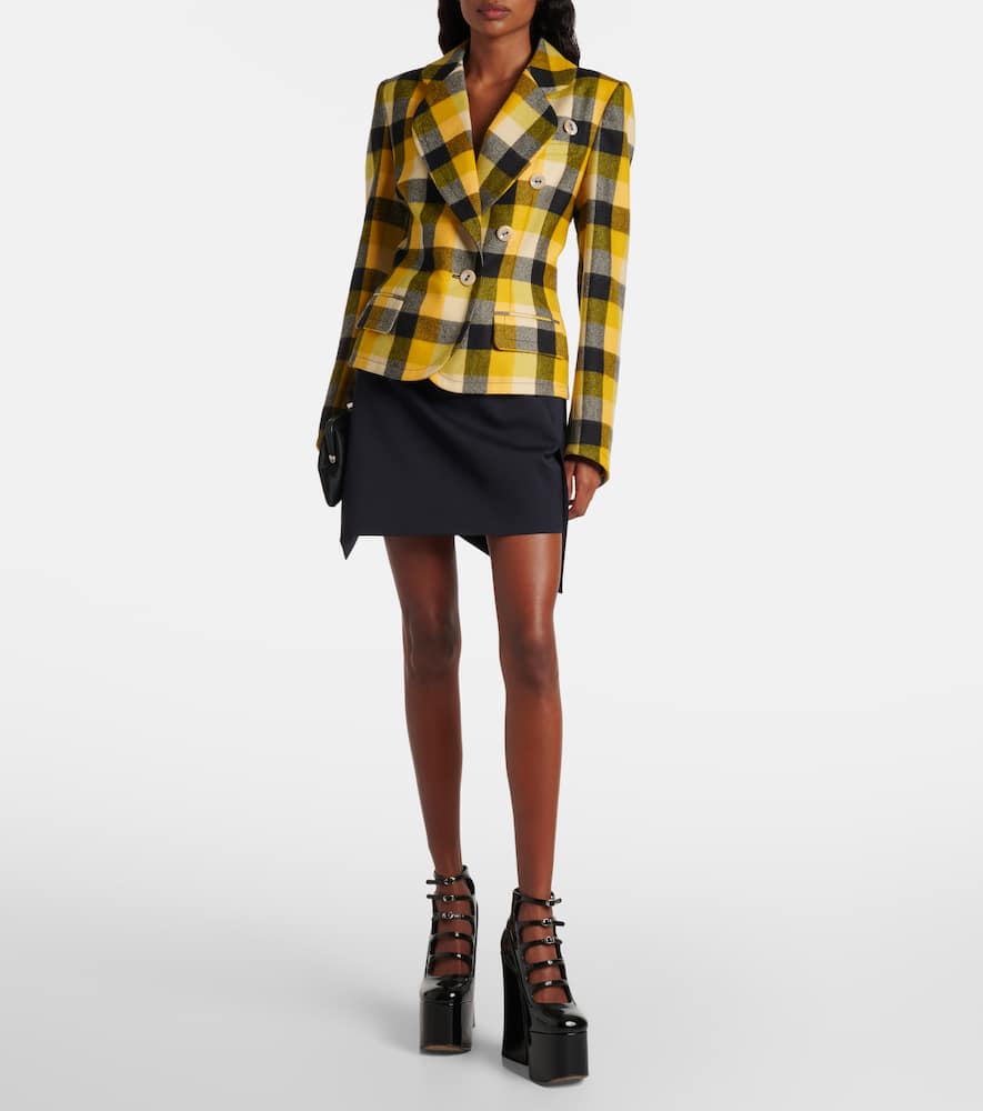 Georgia checked virgin wool blazer