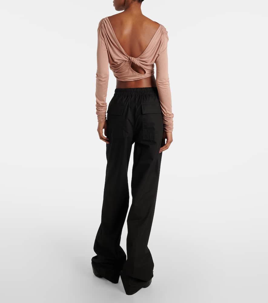 Jade jersey crop top
