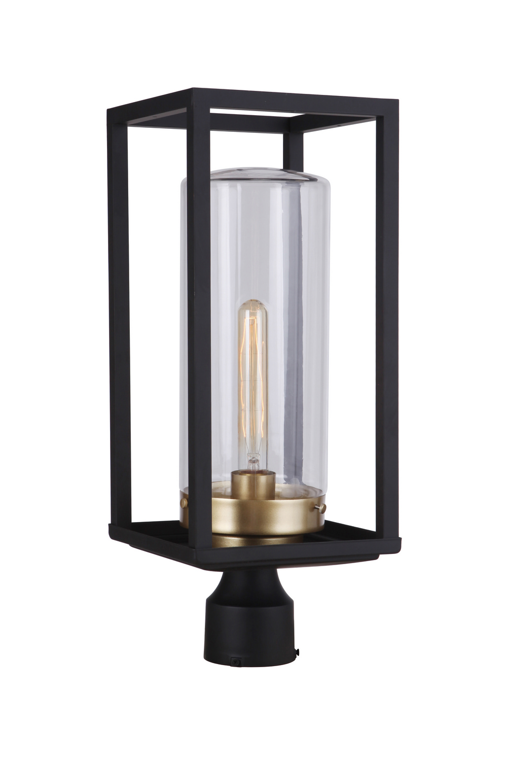 Midnight Satin Brass One Light Outdoor Post Mount from the Neo Collection