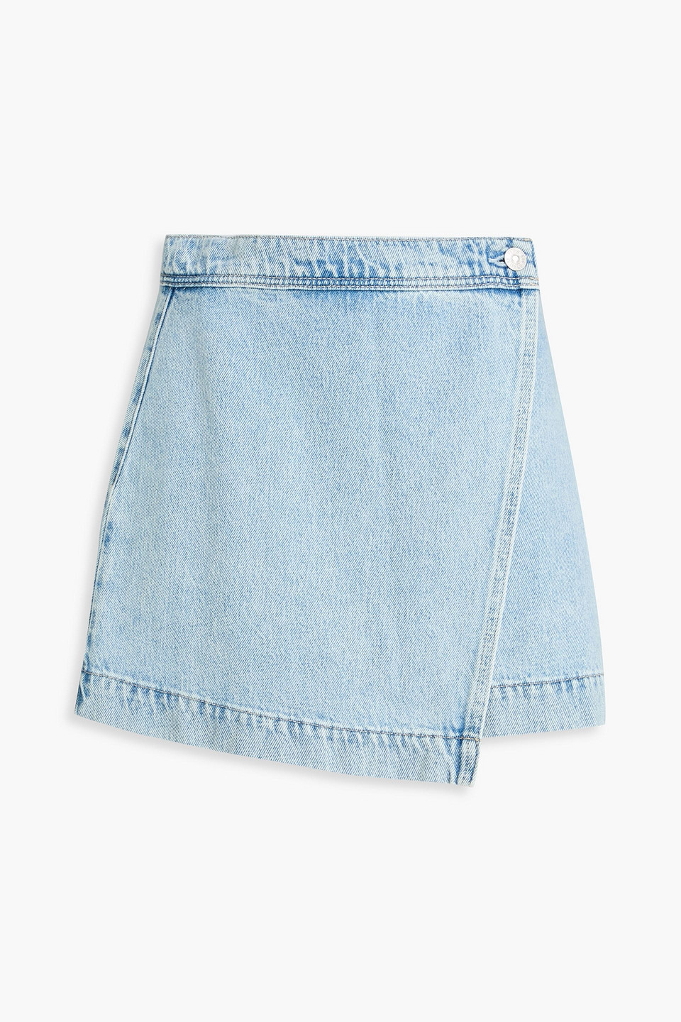 Aven denim mini wrap skirt - Blue - 24