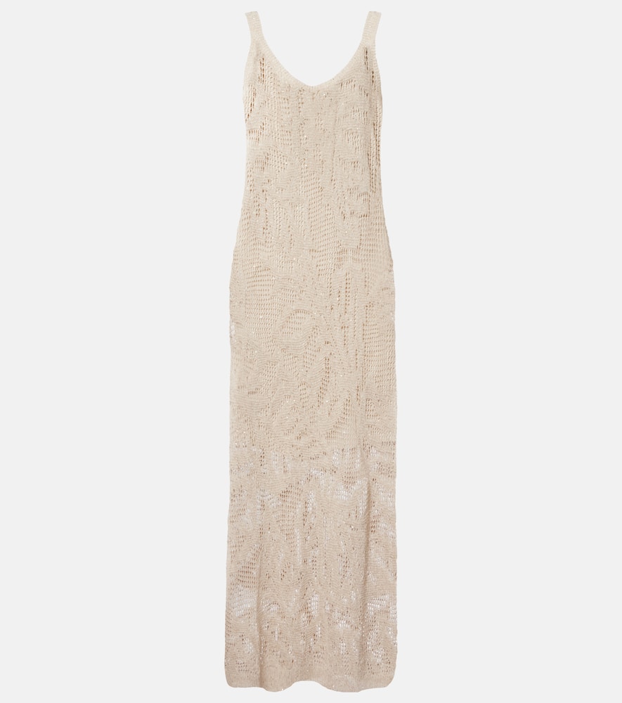 Dazzling Water Lillies knitted midi dress