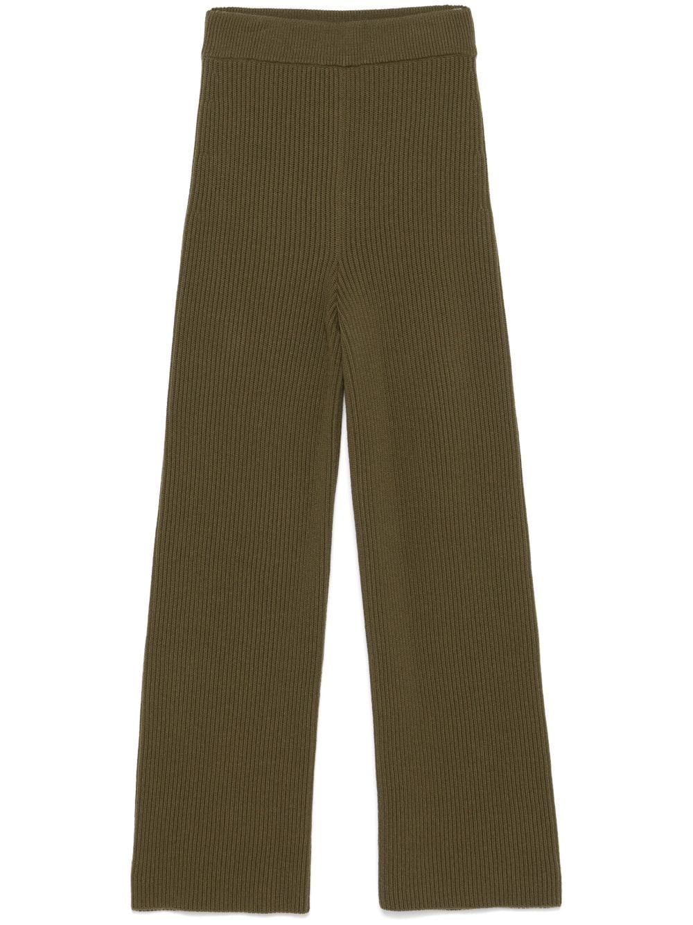 + ribbed trousers - Green
