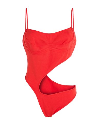 Mugler Woman Bodysuit Red Size XS Viscose, Polyester