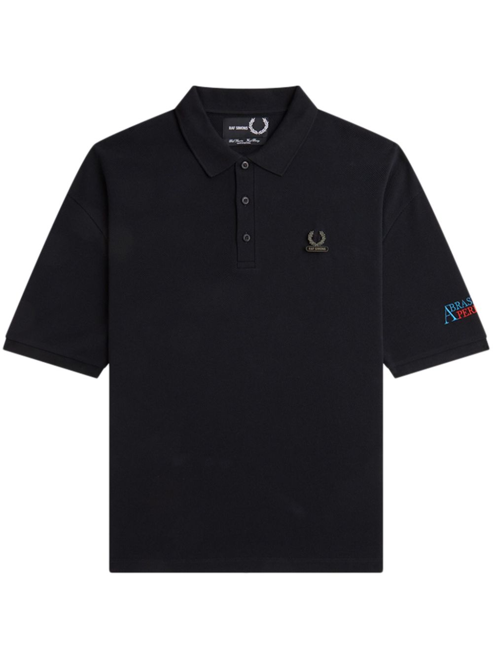 Logo-embroidered cotton polo shirt - Black