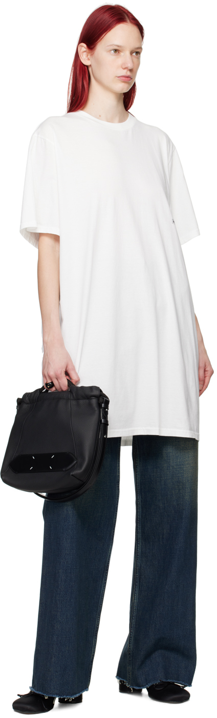 MM6 Maison Margiela Off-White Printed Minidress