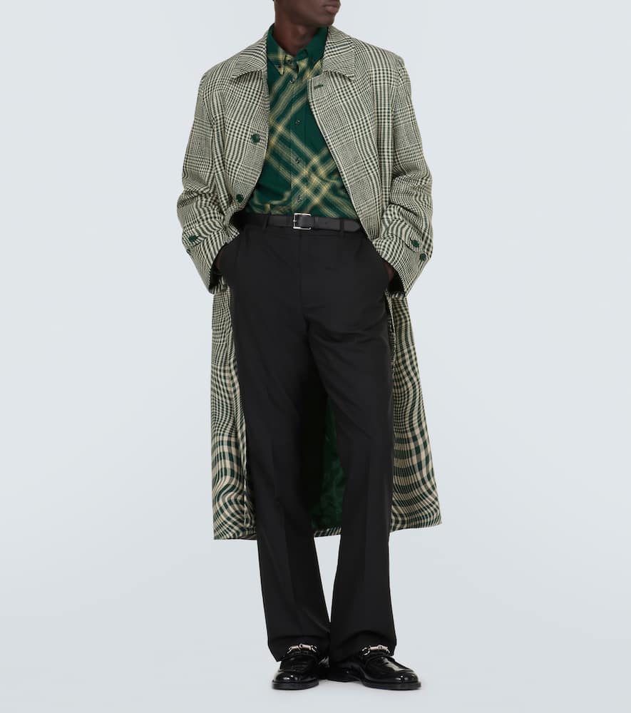 Check wool shirt