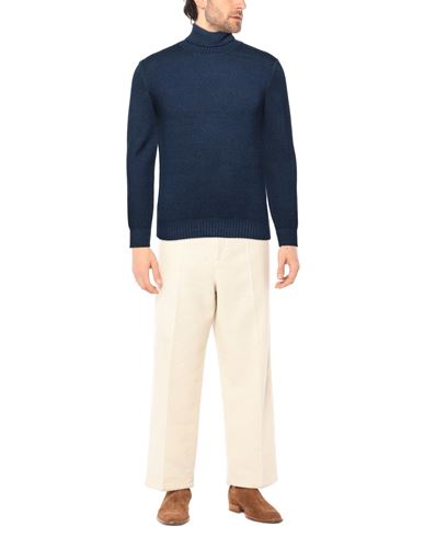 Barba Napoli Man Turtleneck Midnight blue Size 36 Virgin Wool