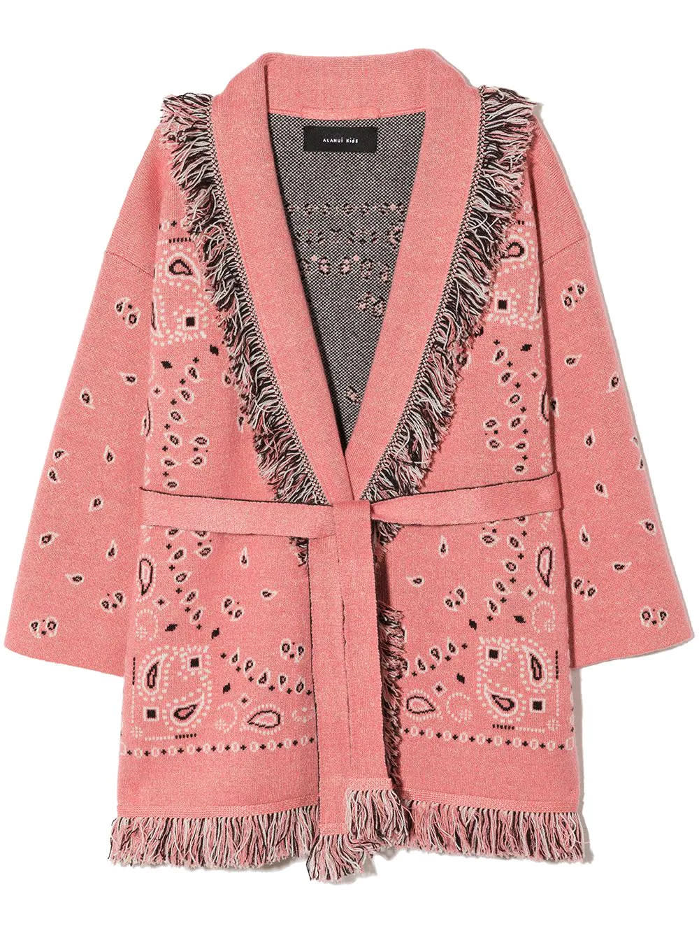 Kids Pink Bandana Jacquard Icon Cardigan