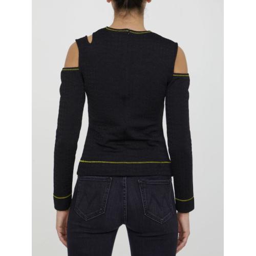 Cut-out detail top - Black