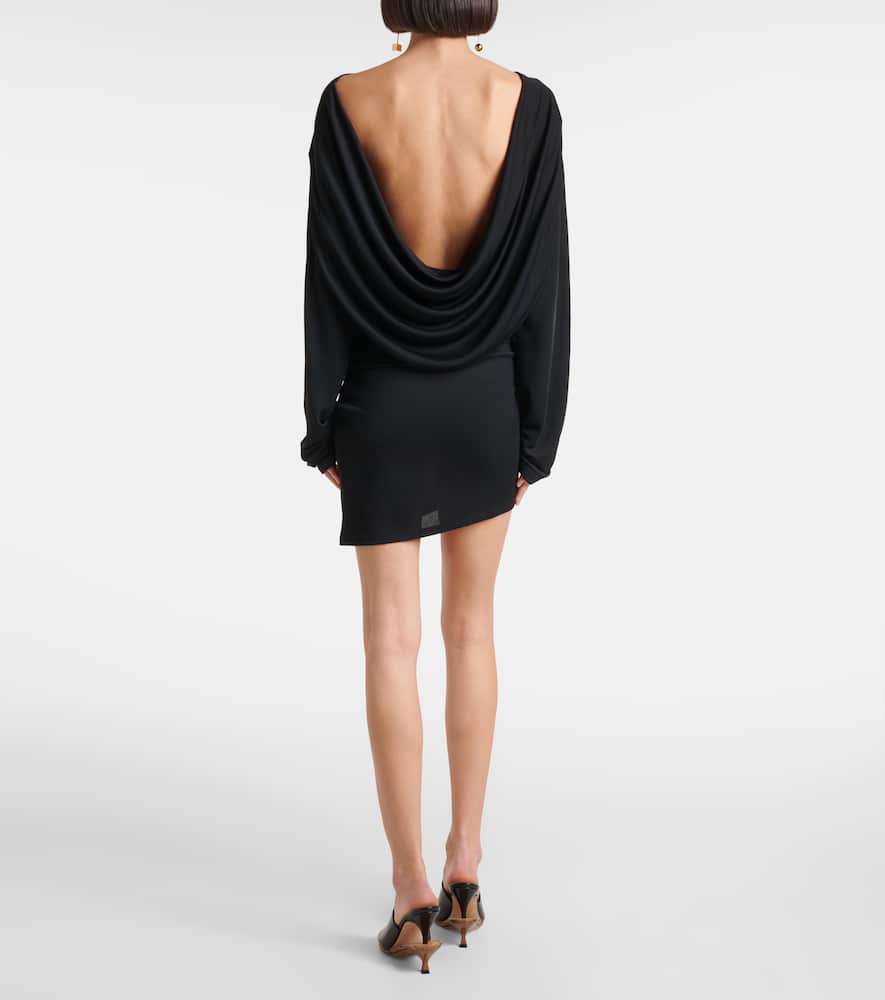 Croisière draped jersey minidress