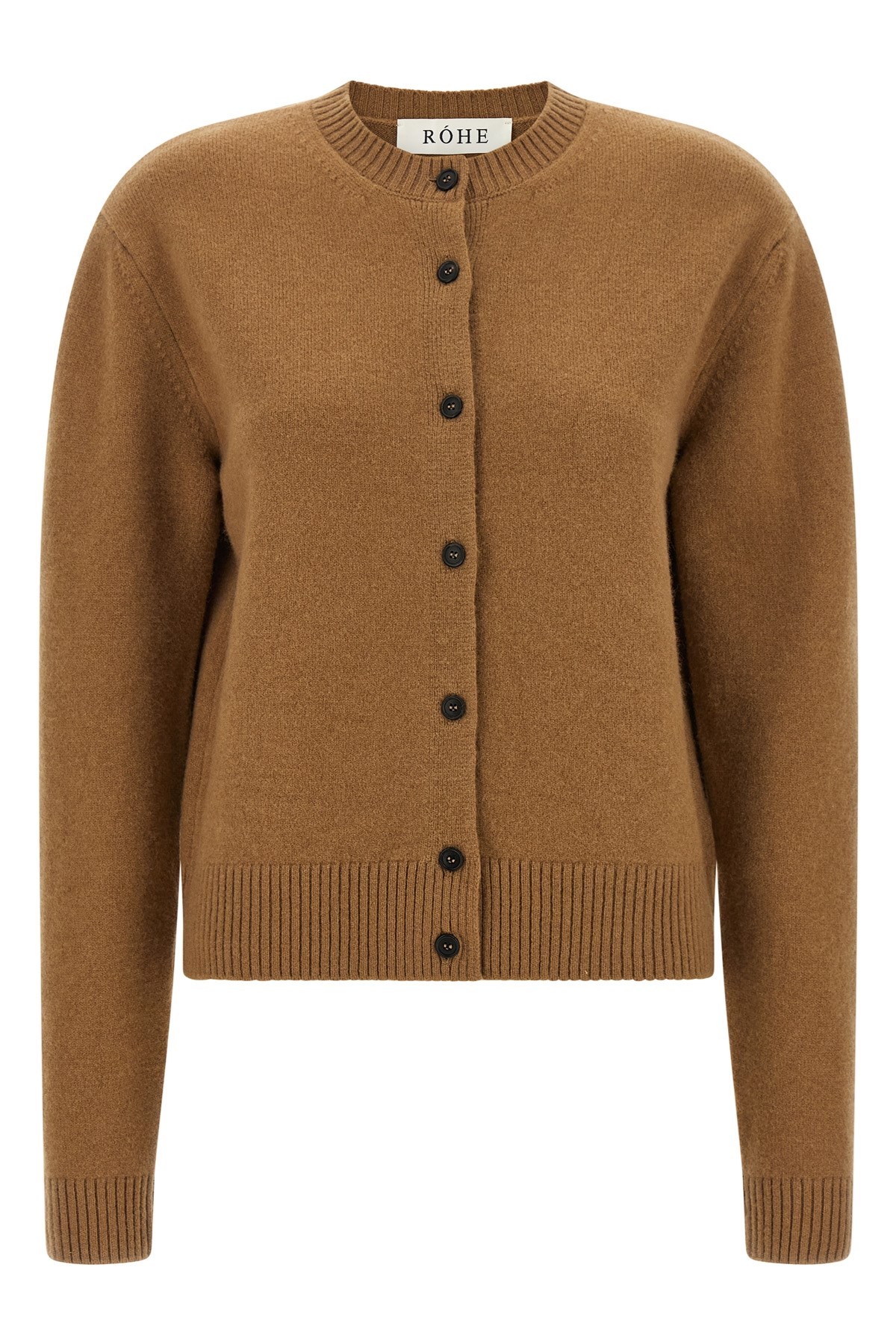 Cashmere Mixed Crew Neck Cardigan