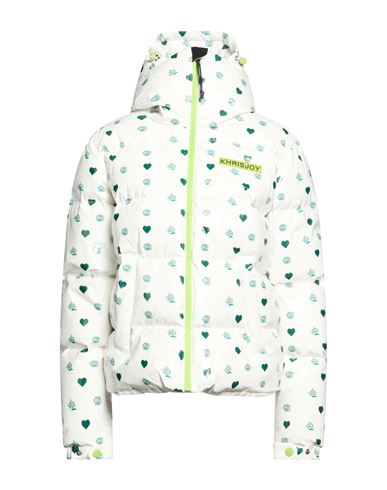 Woman Puffer White Size 0 Polyurethane, Polyester