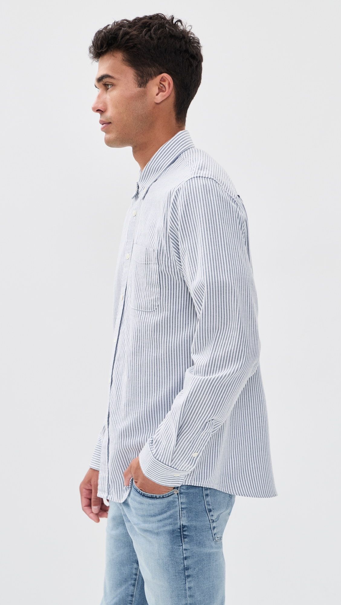 Vance Shirt Blue White Stripe
