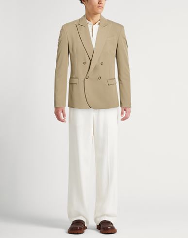 Man Blazer Khaki Size L Polyester, Viscose, Elastane