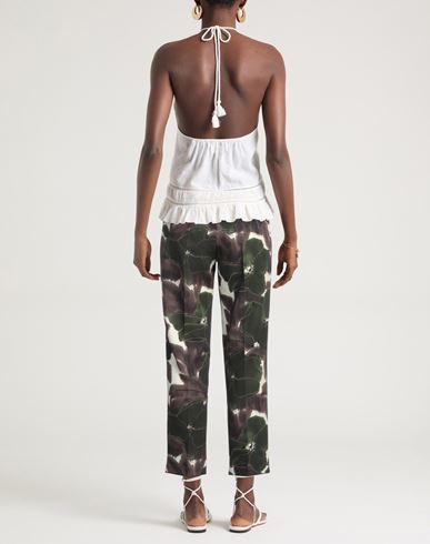 Malìparmi Woman Pants Dark green Size 6 Polyester, Elastane